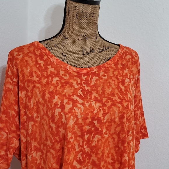 MICHAEL Michael Kors Orange yellow abstract print Boxy loose fit Medium - Picture 6 of 7